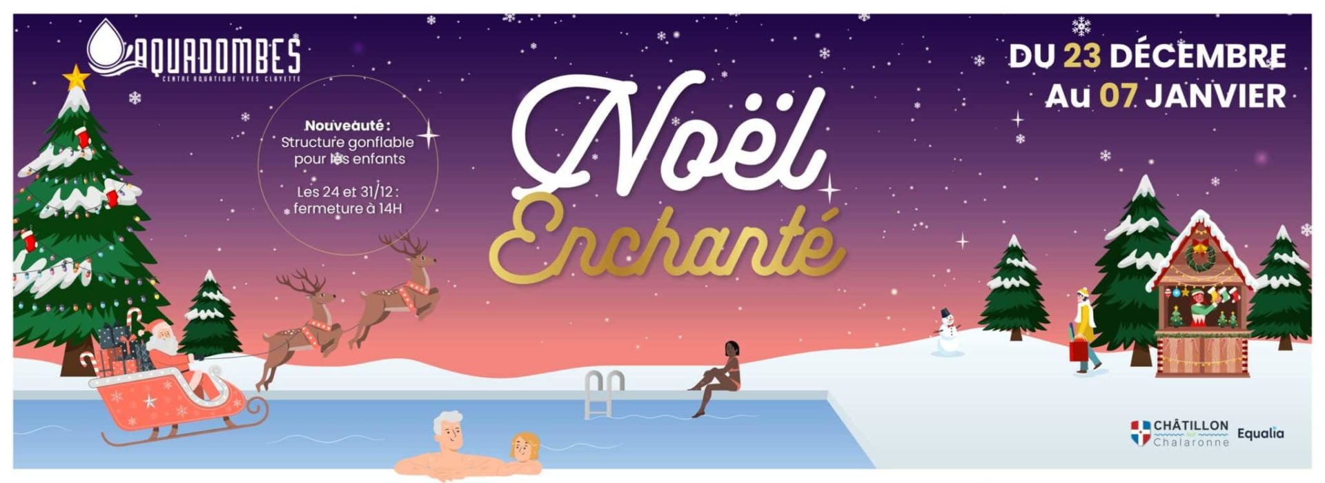 Vacances de Noël Centre aquatique Aquadombes